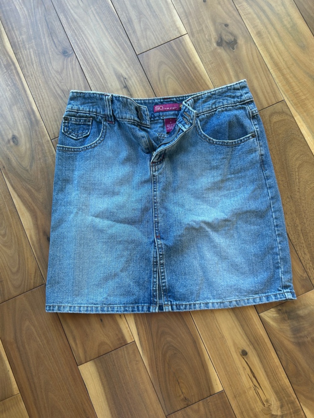 SO Light Blue Denim Mini Skirt